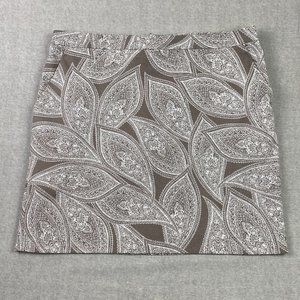 Banana Republic‎ Skirt Womens 14 Brown Pencil Lined Paisley Pockets Stretch